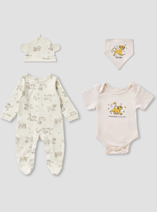 4-Piece Simba Print Clothing Gift Set