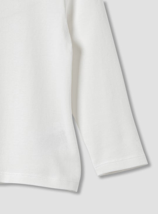 Juniors Solid T-shirt with Turtle Neck - Set of 2