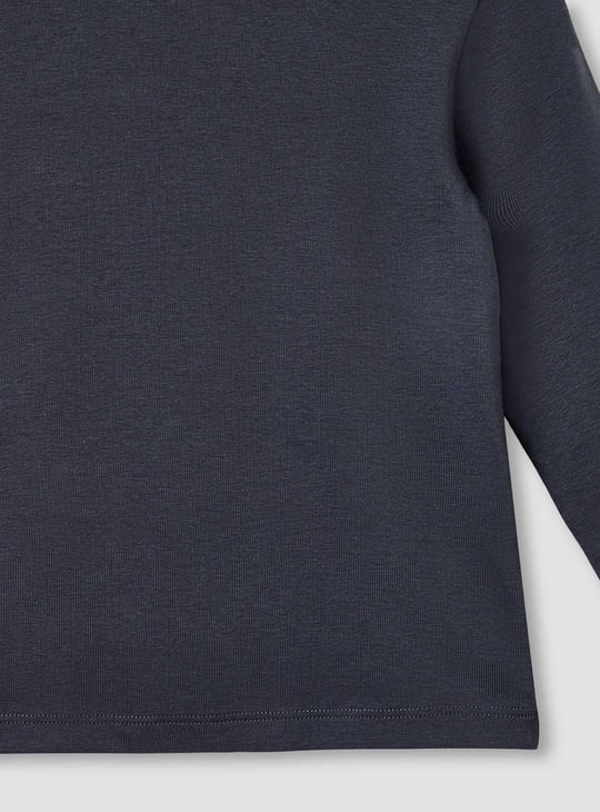 Juniors Solid Turtle Neck T-shirt with Long Sleeves - Set of 2
