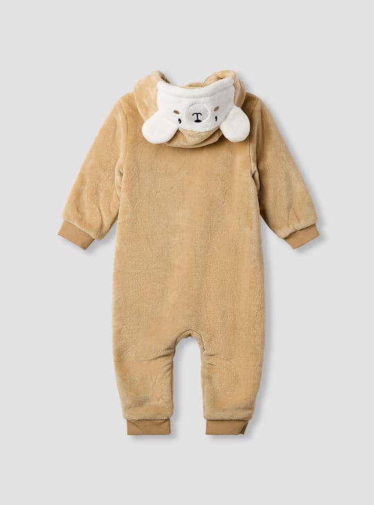 Juniors Hooded Neck Coverall with Zip Closure