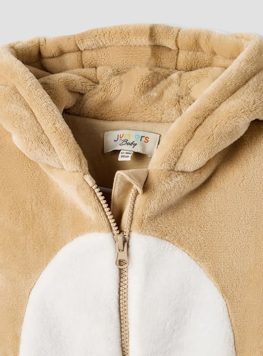 Juniors Hooded Neck Coverall with Zip Closure