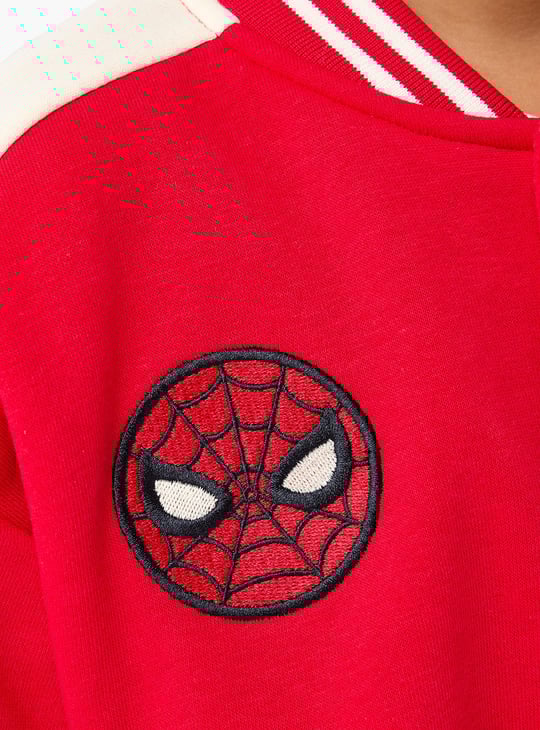 Juniors Spider-Man Embroidered Varsity Jacket