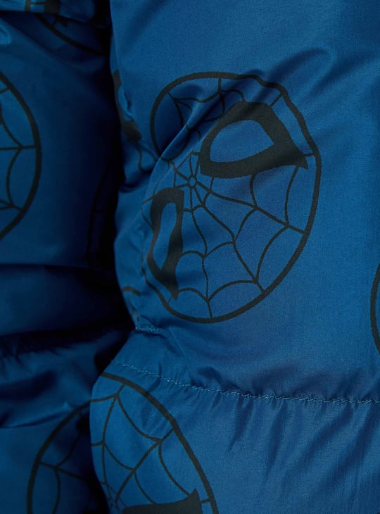 Juniors Spider-Man Print Hooded Jacket