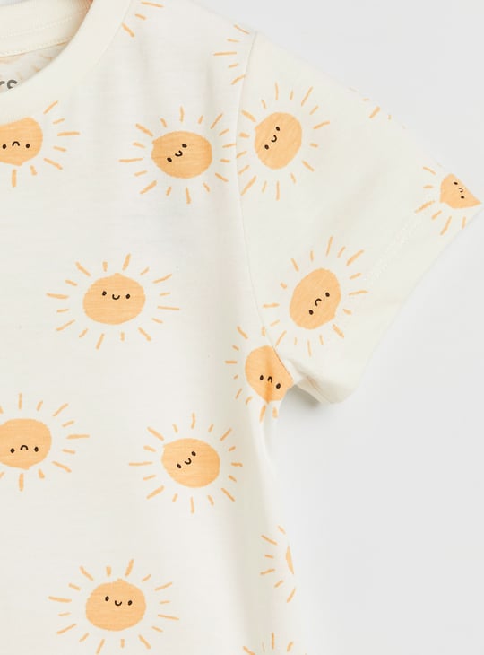 Juniors Printed T-shirt and Pyjama Set