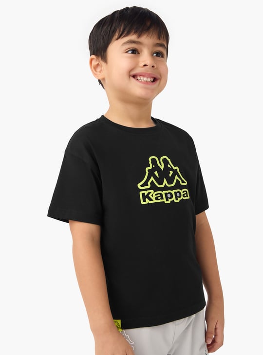 Kappa Logo Print T-shirt with Short Sleeves