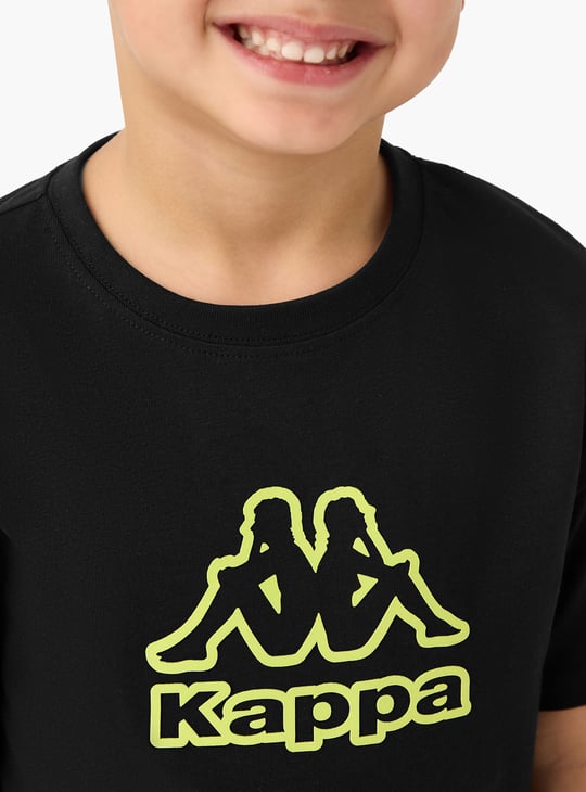 Kappa Logo Print T-shirt with Short Sleeves