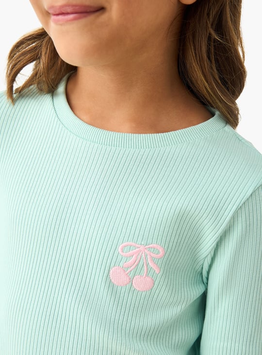 Juniors Ribbed T-shirt and Pyjama Set