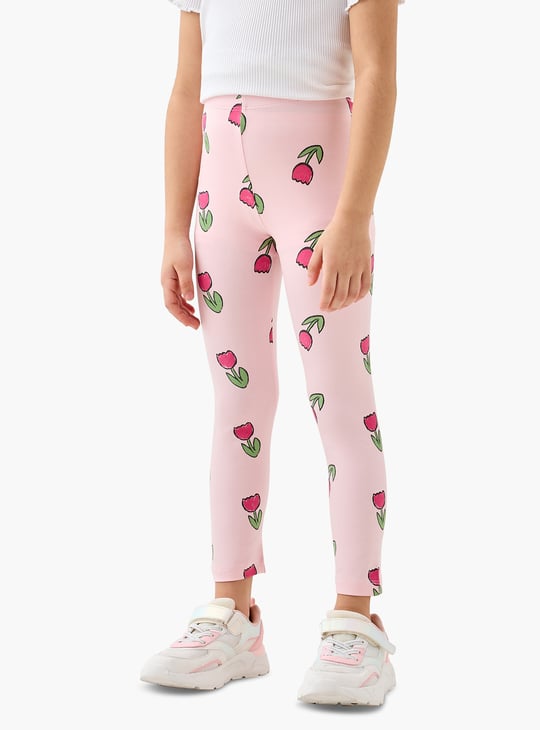 Juniors Tulip Print Leggings