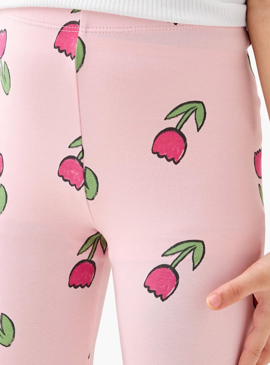 Juniors Tulip Print Leggings