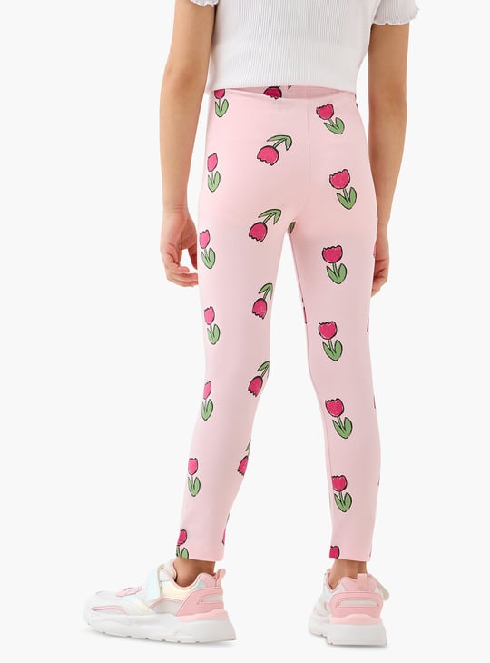 Juniors Tulip Print Leggings