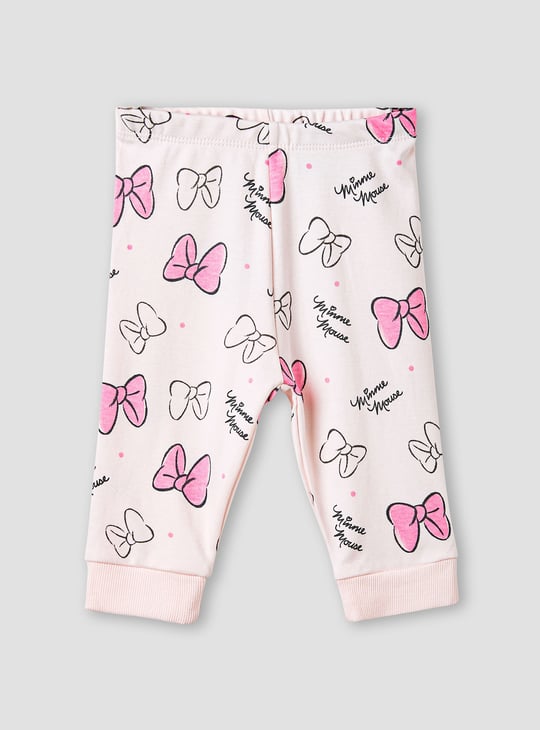 Minnie Mouse Print T-shirt and Pyjama Set