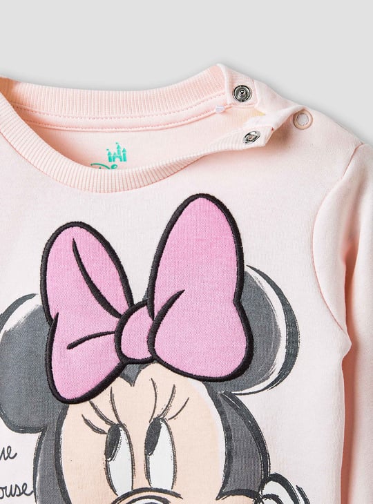 Minnie Mouse Print T-shirt and Pyjama Set