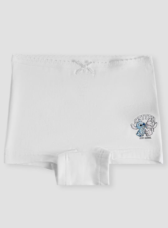 Juniors Stitch and Angel Print Boy Shorts - Set of 3