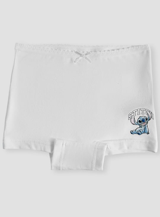 Juniors Stitch and Angel Print Boy Shorts - Set of 3