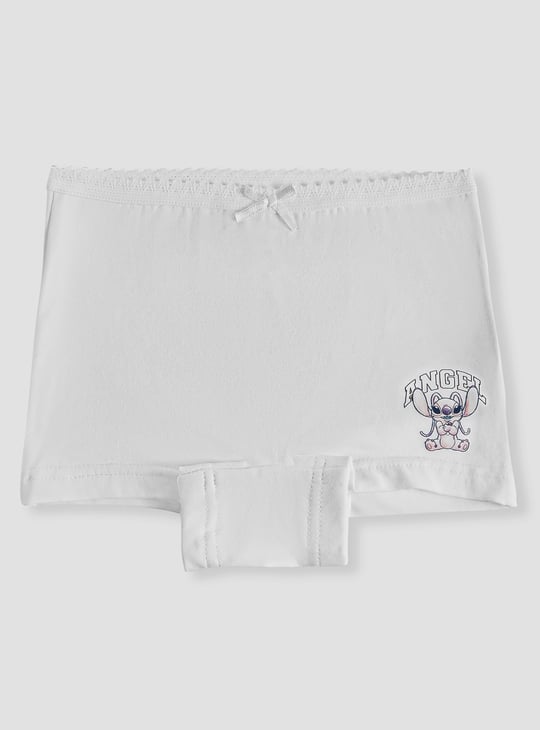 Juniors Stitch and Angel Print Boy Shorts - Set of 3