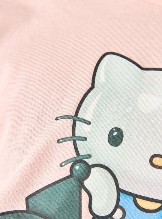 Sanrio Hello Kitty and Friends Print T-shirt with Short Sleeves