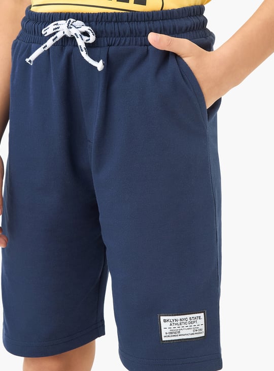 Juniors Solid Shorts with Drawstring Closure and Pockets