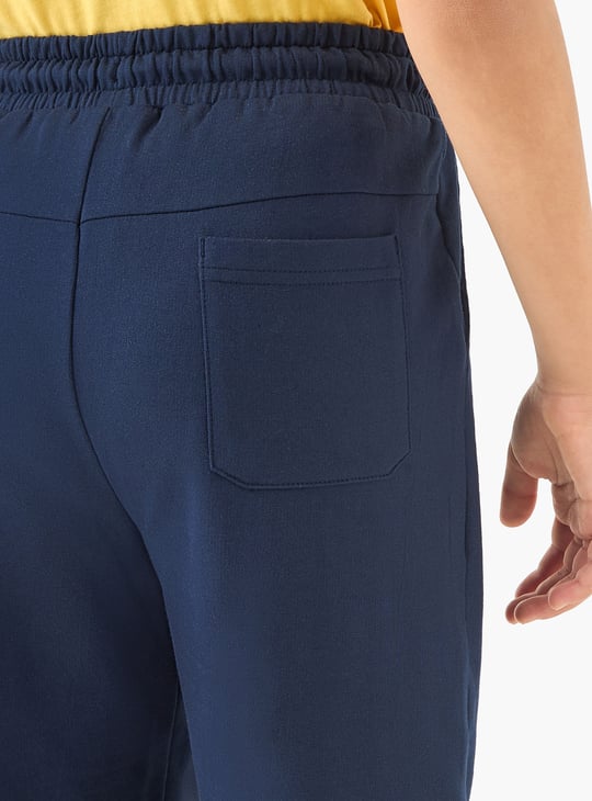 Juniors Solid Shorts with Drawstring Closure and Pockets