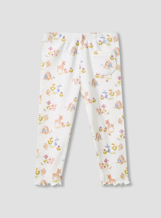 Juniors Wild Animal Print Leggings with Elasticated Waist