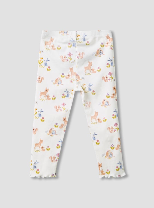 Juniors Wild Animal Print Leggings with Elasticated Waist