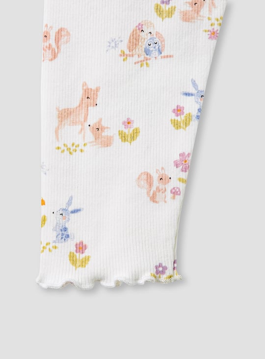 Juniors Wild Animal Print Leggings with Elasticated Waist