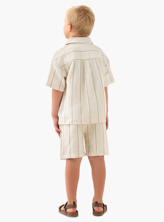 Juniors Embroidered Shirt and Shorts Set