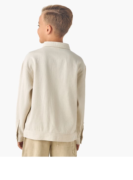 Juniors Herringbone Shirt with Pockets