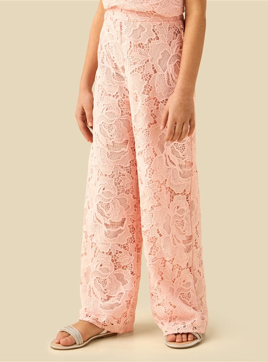 Lace Detail Top and Pants Set