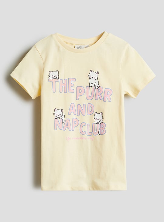 Girls Printed T-shirt and Pyjamas Set - Pack of 2