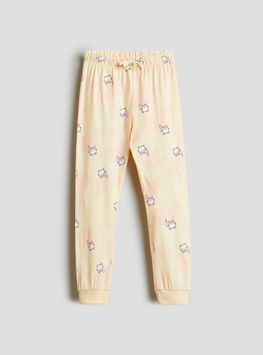 Girls Printed T-shirt and Pyjamas Set - Pack of 2