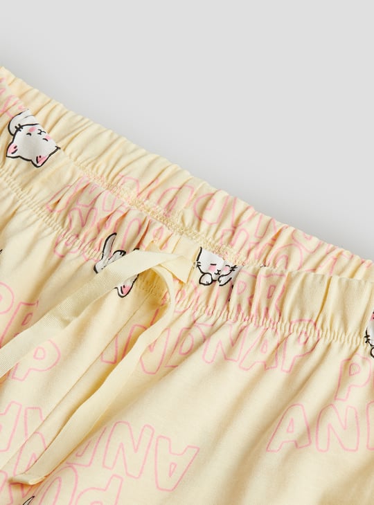 Girls Printed T-shirt and Pyjamas Set - Pack of 2