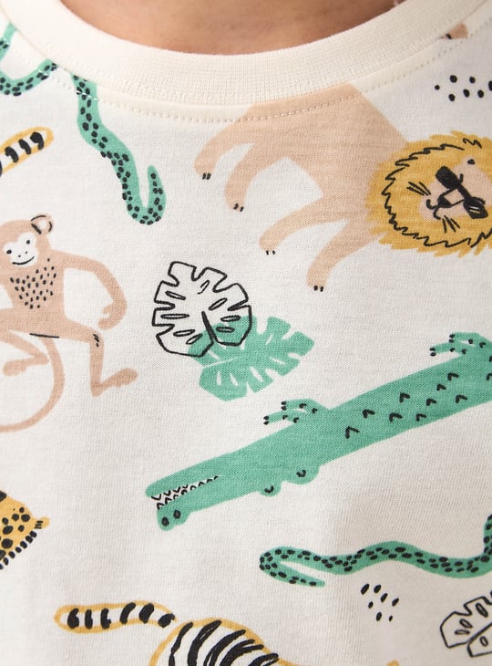 Juniors Safari Print T-shirt and Pyjama Set