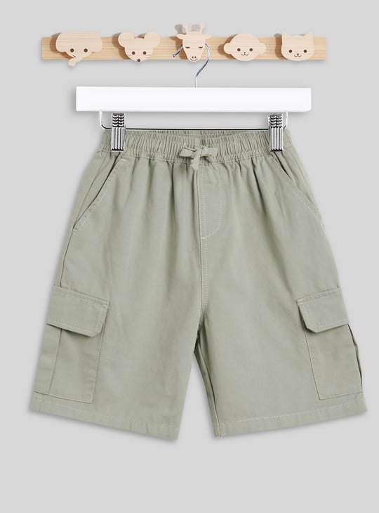 Juniors Solid Cargo Shorts