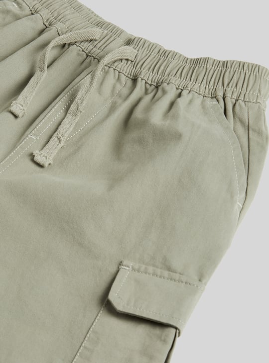 Juniors Solid Cargo Shorts