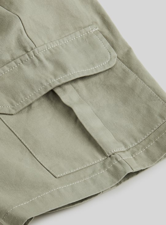 Juniors Solid Cargo Shorts
