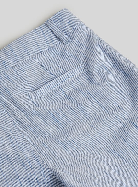 Juniors Woven Striped Layered Shirt and Shorts Set