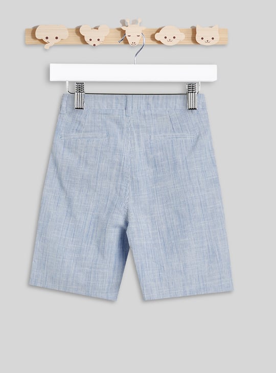 Juniors Woven Striped Layered Shirt and Shorts Set