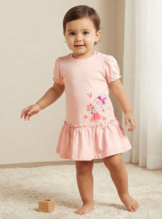 Juniors Floral Print Drop Waist Dresses - Set of 2