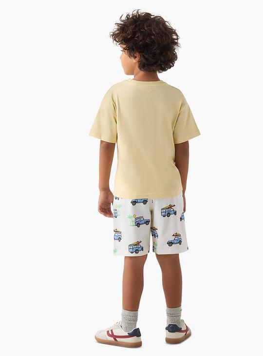 Juniors Printed 3 Piece T-shirts and Shorts Set