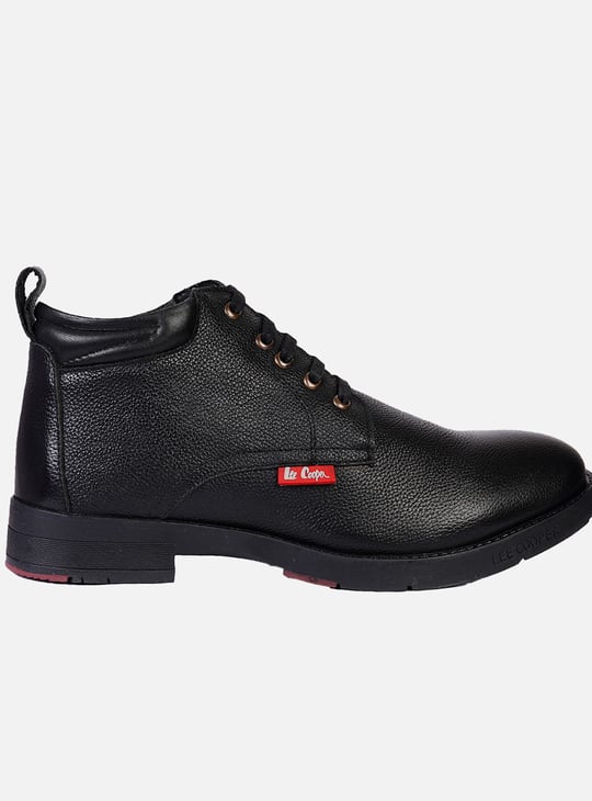 LEE COOPER Textured  Leather Ankle Boots