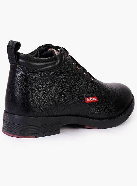 LEE COOPER Textured  Leather Ankle Boots