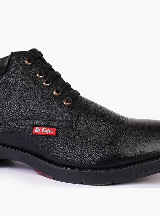 LEE COOPER Textured  Leather Ankle Boots
