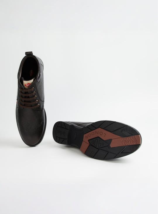LEE COOPER Textured  Leather Ankle Boots