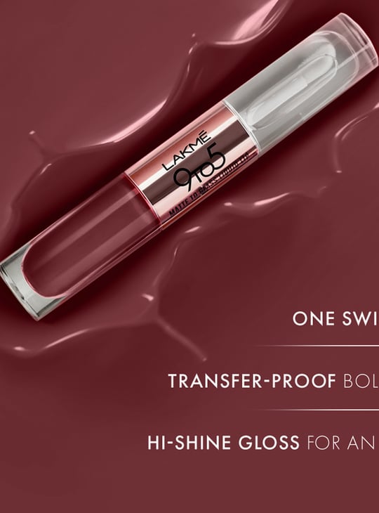 LAKME 9 to 5 Matte to Glass Liquid Lip - Nut Roast - 7.6ml