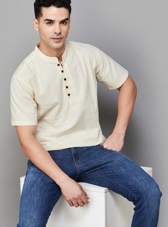 MELANGE Solid Short Kurta