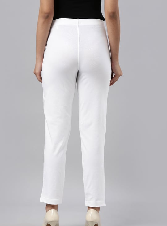 GO COLORS Solid Straight Pants