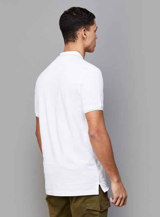 LP SPORT Men Solid Polo T-shirt