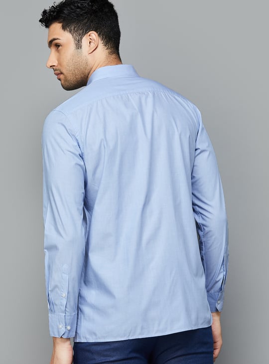 slim fit black dress shirt Leader Contrast // Black Skull