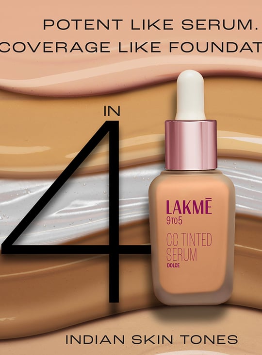 LAKME 9to5 CC Tinted Serum with Hyaluronic Acid - Dolce - 30ml