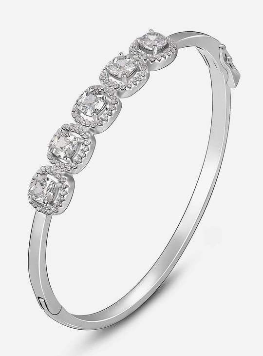 GIVA Sterling Silver Tales Of Love Cuff Bracelet